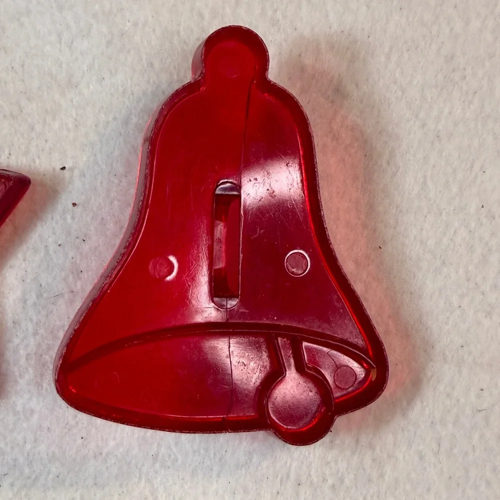 Vintage 80s Hallmark Christmas Cookie Cutter Red Green 7pc Grandmacore Americana